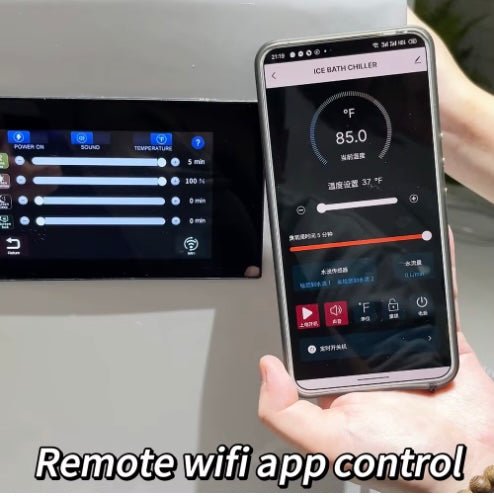 Wood/Stainless Steel Plunge Pool With Integrated Chiller/Heater